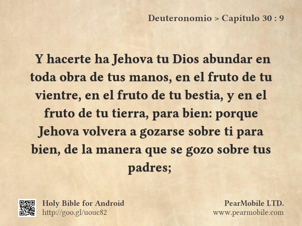 Deuteronomio, Capítulo 30:9
